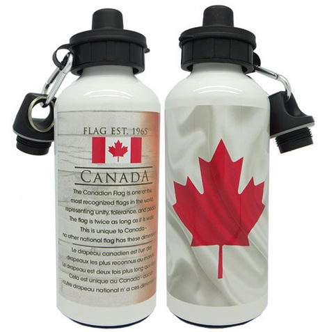 Canadian Sport water bottle, White, 20oz
