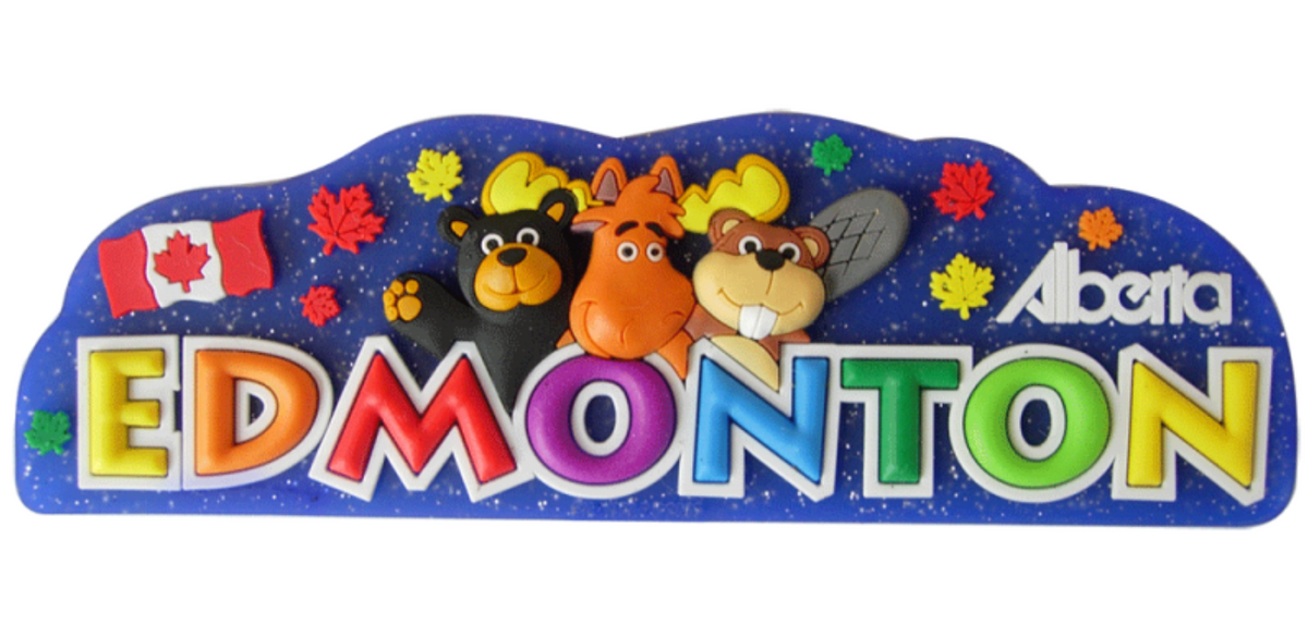 Edmonton Souvenir Fridge Cartoon Edmonton BIGGLE Souvenirs & Gift Shop