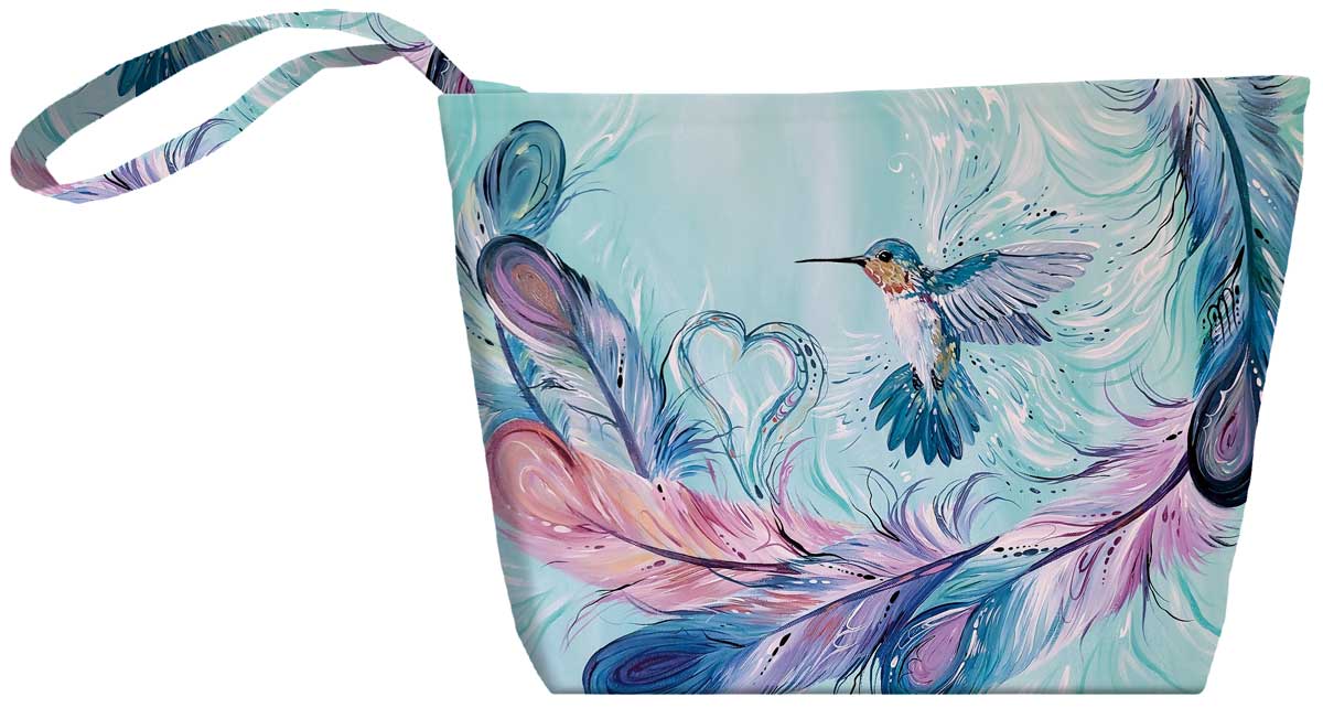 Small tote bag Hummingbird Feathers
