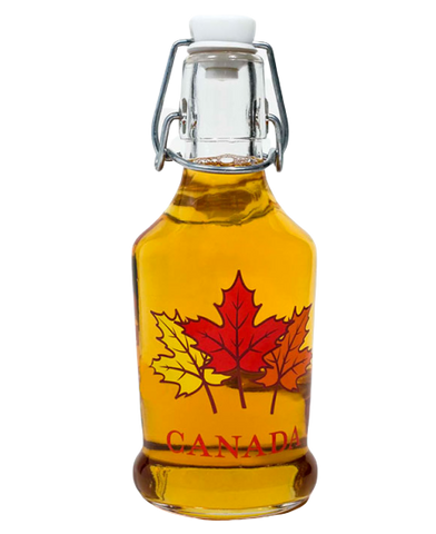 Grade A Golden Delicate Pure Organic Canadian Maple Syrup - 200ml glass cruchon bottle, Gourmet quality with Maple Leaf emblem