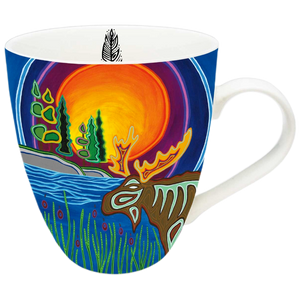 Indigenous Designed Mug Spirit of the Mooz By Patrick Hunter