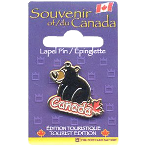 Canada Souvenir Lapel Pin - Black Bear