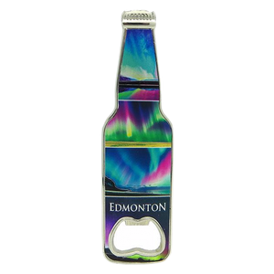 Souvenir Fridge Magnet Bottle Opener - Edmonton Northern Lights
