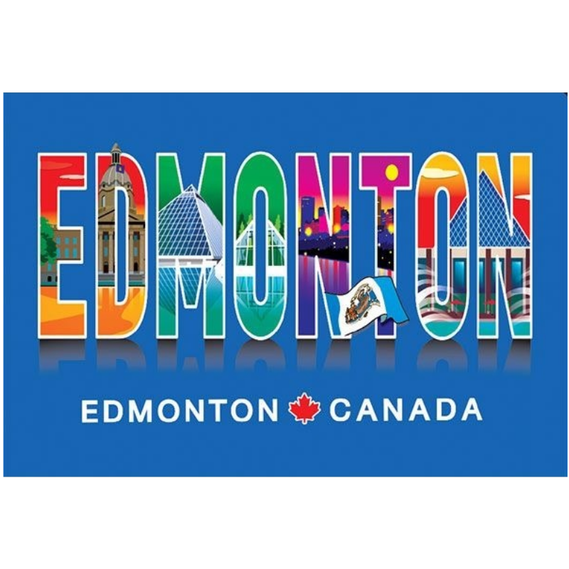Edmonton Souvenir Fridge Text with Icons BIGGLE Souvenirs & Gift Shop