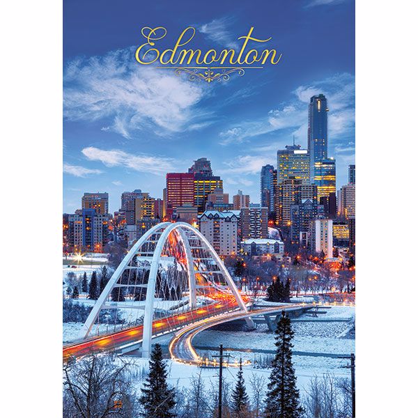 Postcard Edmonton Cityscape in Winter BIGGLE Souvenirs & Gift Shop