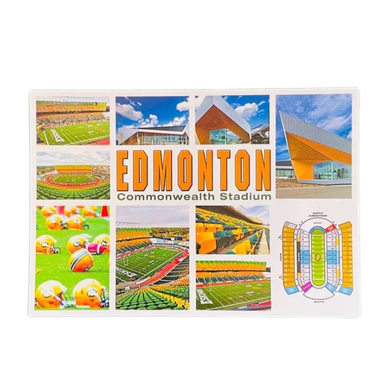 Postcard Edmonton Commonwealth Stadium BIGGLE Souvenirs & Gift Shop