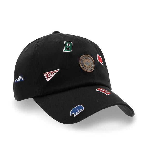 Banff Icons All-Over Embroidery Cotton Cap: Black