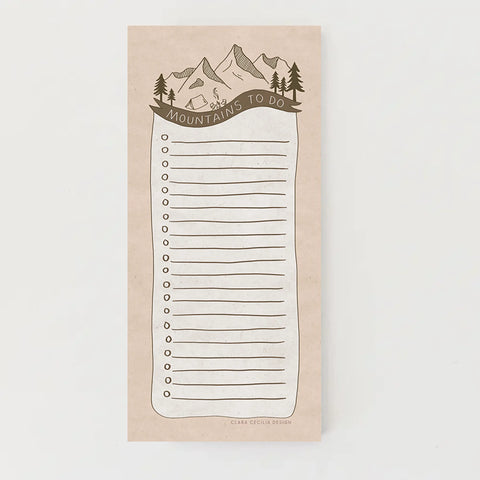 Mountains To Do List Notepad