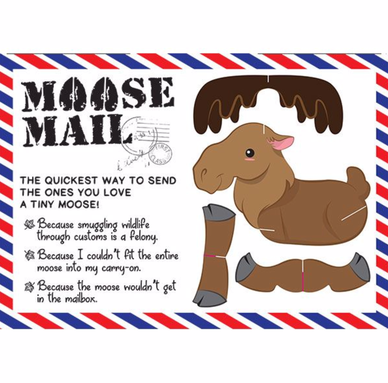 Postcard 5x7, Moose Mail, Canada General