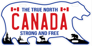 License Plate 12 × 6 inch - Bear Cutting Canada