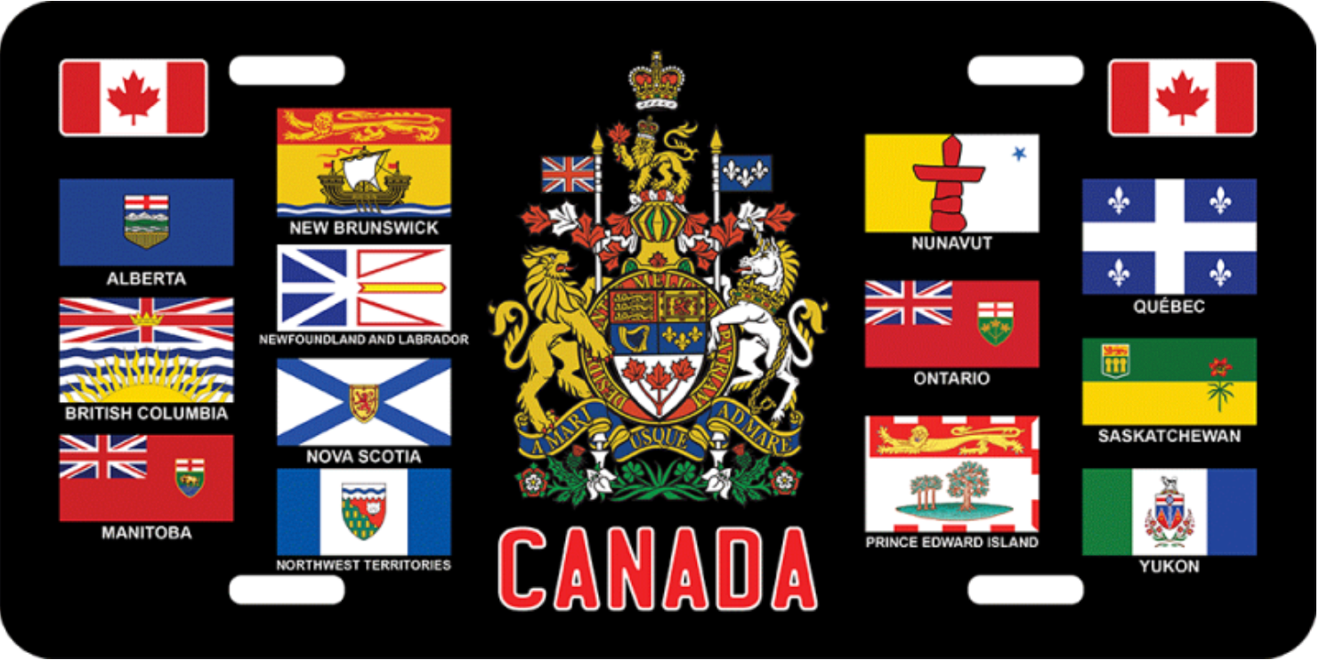 License Plate 12 x 6" - Canada