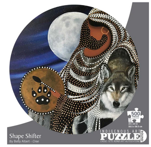 Indigenous design SHAPE SHIFTER 500 PIECES ROUND PUZZLE