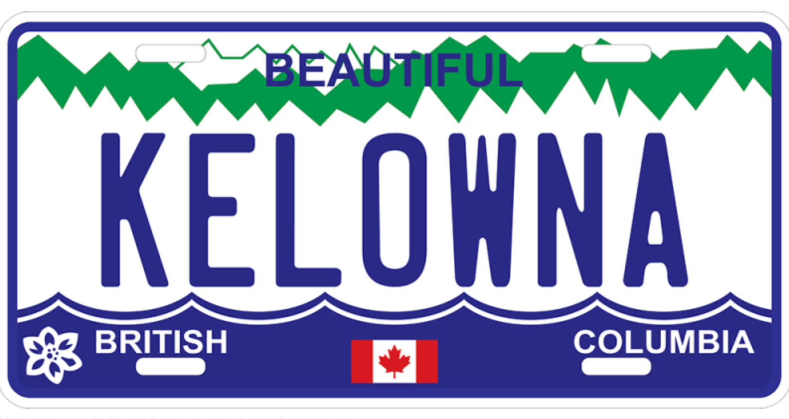 License Plate 12 × 6 inch - Kelowna Personalized 