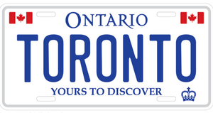 License Plate 12 × 6 inch - Toronto