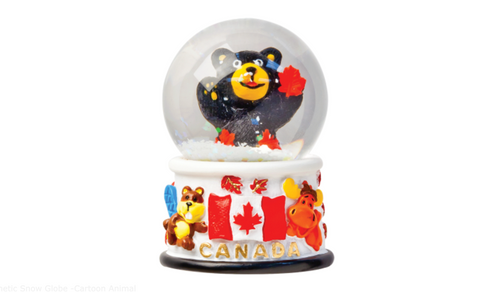 Magnetic Snow Globe featuring a whimsical Cartoon Animal design
