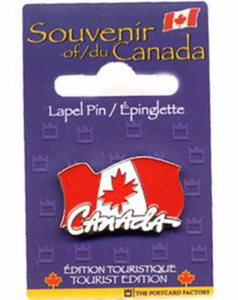 Lapel Pin - 1'', Canadian Flag with Canada