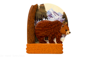 Wooden - Magnet - Scenery Grizzly