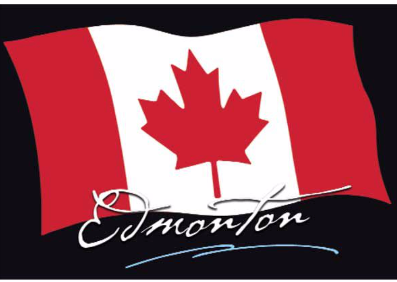 Photo Magnet - 2 x 3'', Canada Flag, Edmonton