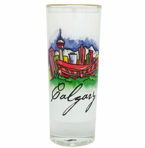 Calgary Watercolour, Calgary, stadium, watercolour, colourful, Calgary tower