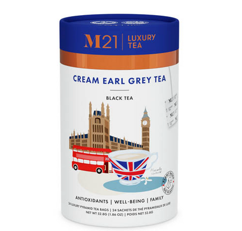 Indulge in the rich blend of M21 Luxury Tea Cream Earl Grey – a luxurious and aromatic tea experience