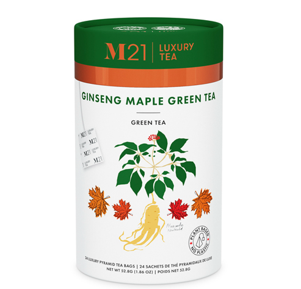 Luxury M21 Ginseng Maple Green Tea - 40g | Pure Organic Blend