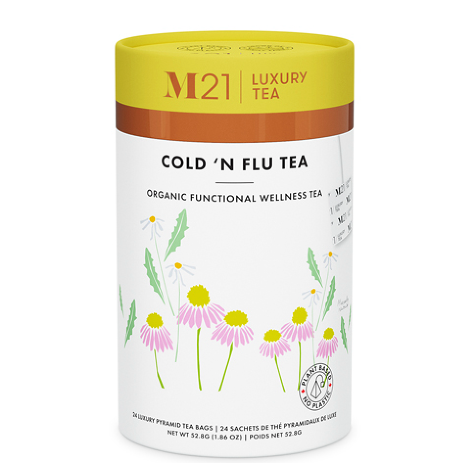 M21 Luxury Cold 'N Flu Tea - Soothing blend for comfort and wellness, 40g