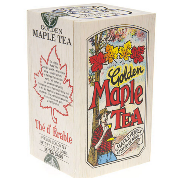 Golden Maple Tea Wooden Box - a delightful blend in a charming container