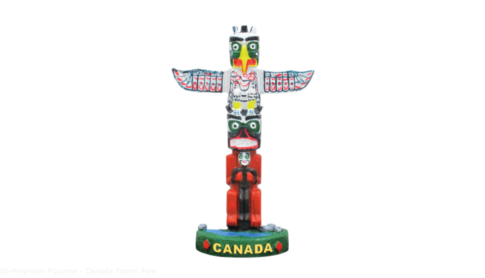 3D-Polyresin Figurine - Canada Totem Pole