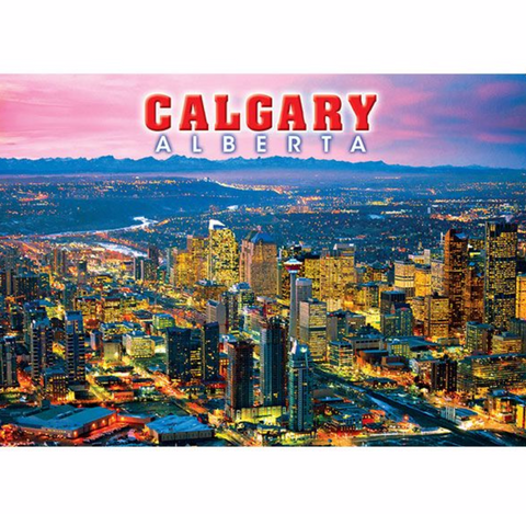 Photo Magnet - 2 x 3'', Aerial - Night, Calgary