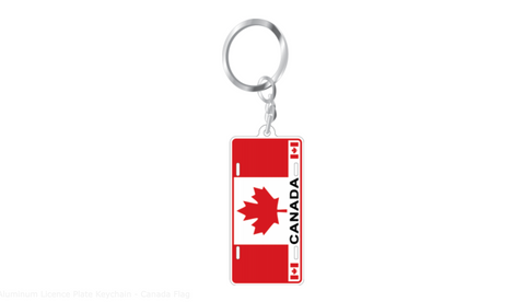 Aluminum Licence Plate Keychain - Canada Flag