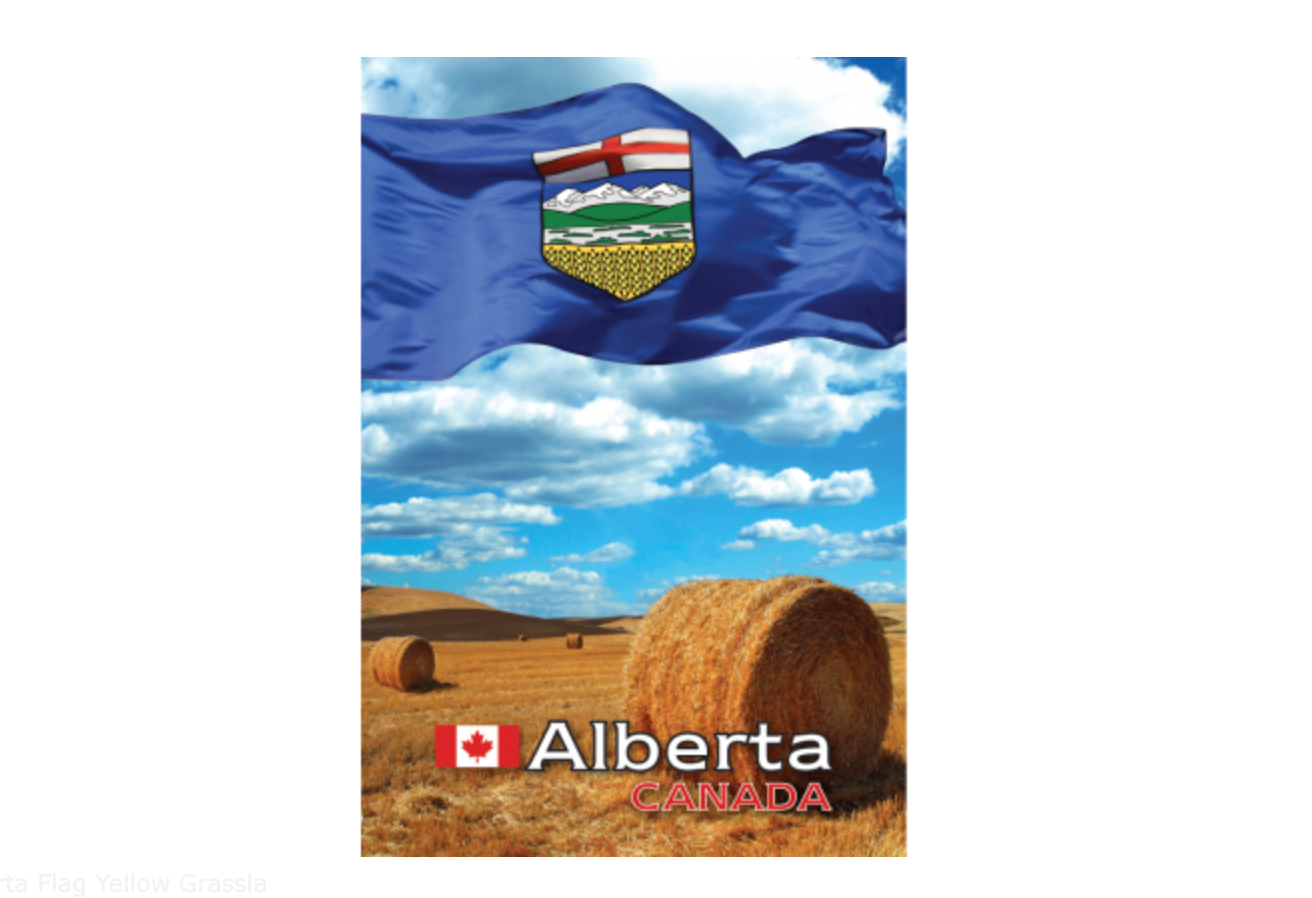 Magnet- Alberta Flag Yellow Grassla