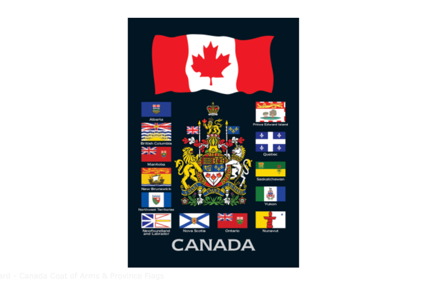 Playing Card - Canada Coat of Arms & Province Flags