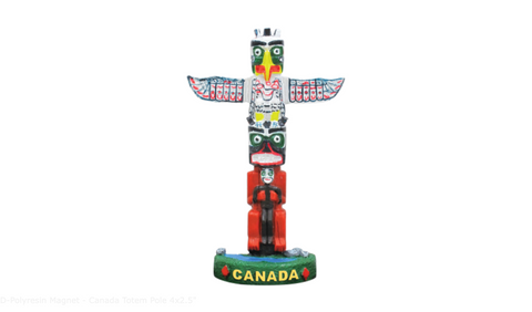 3D-Polyresin Magnet - Canada Totem Pole 4x2.5"