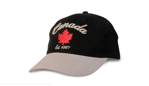 Canada Cap Black wish Since 1867 Adjustable