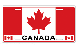 Aluminum Vehicle Plate Magnet 90 × 45 mm - Canada Flag