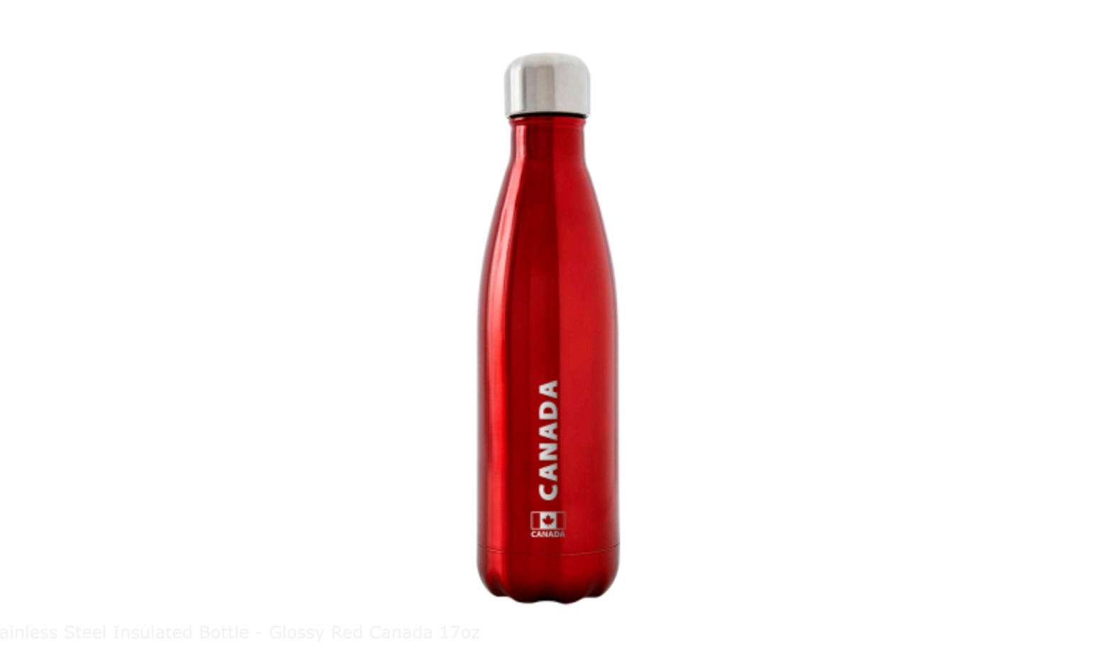 Stainless Steel Insulated Bottle - Glossy Red Canada 17oz