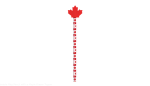 Canada Flag Pencil with a Maple Eraser Topper