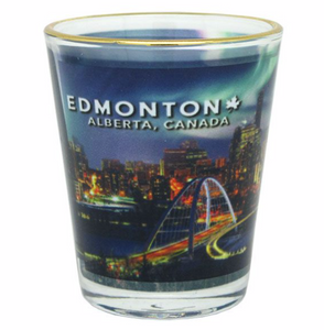 Northern Lights, Edmonton, Canada, Shot Glass