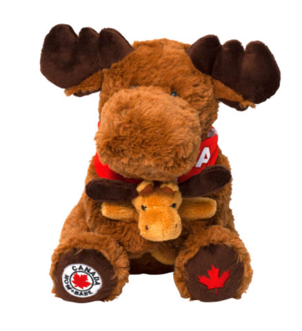 Plush Mom and Baby -Moose