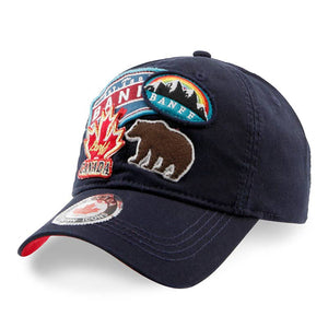 Banff Assorted Embroidery Badge Cap: Navy