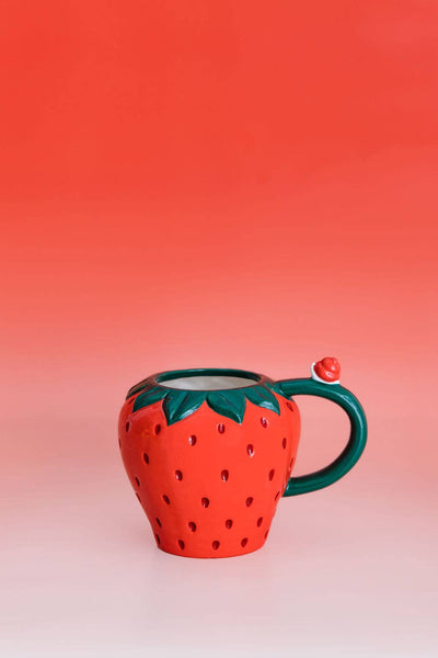 Ceramic Mug, Strawberry