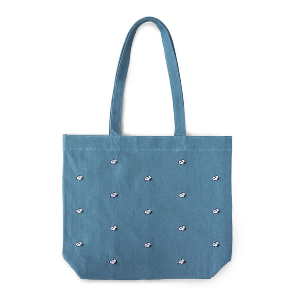 3P4 x Peanuts® - Snoopy Embroidered Tote Bag (Denim)