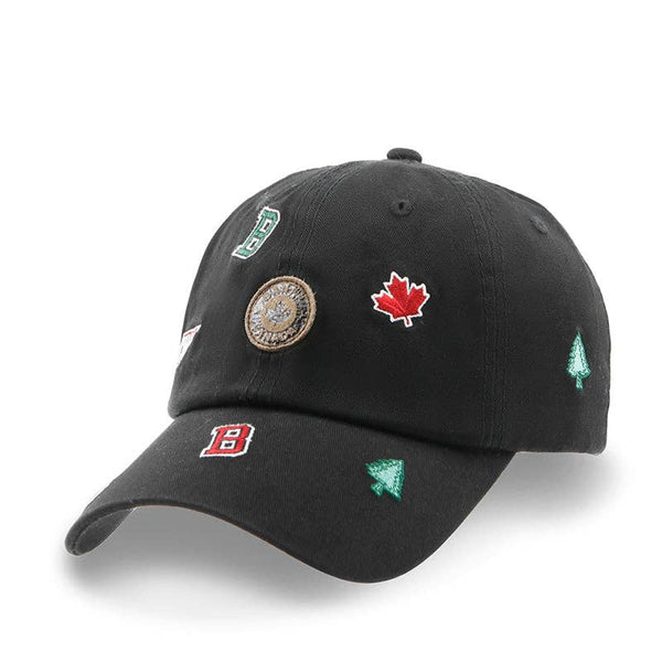 Banff Icons All-Over Embroidery Cotton Cap: Black