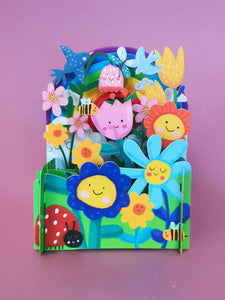 Children's pop up card Flower - KID044