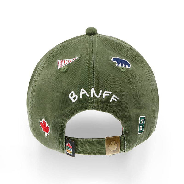 Banff Icons All-Over Embroidery Cotton Cap: Black