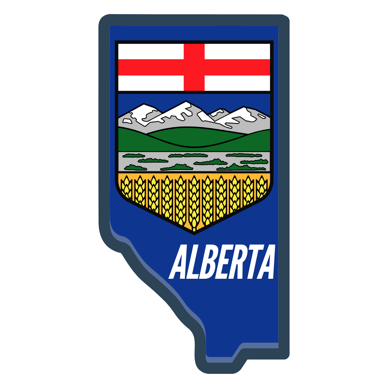 Alberta Province map Magnet