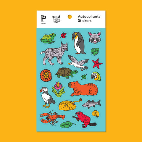 ANIMALS OF THE 5 ECOSYSTEMS OF THE AMERICAS – Sticker Sheet