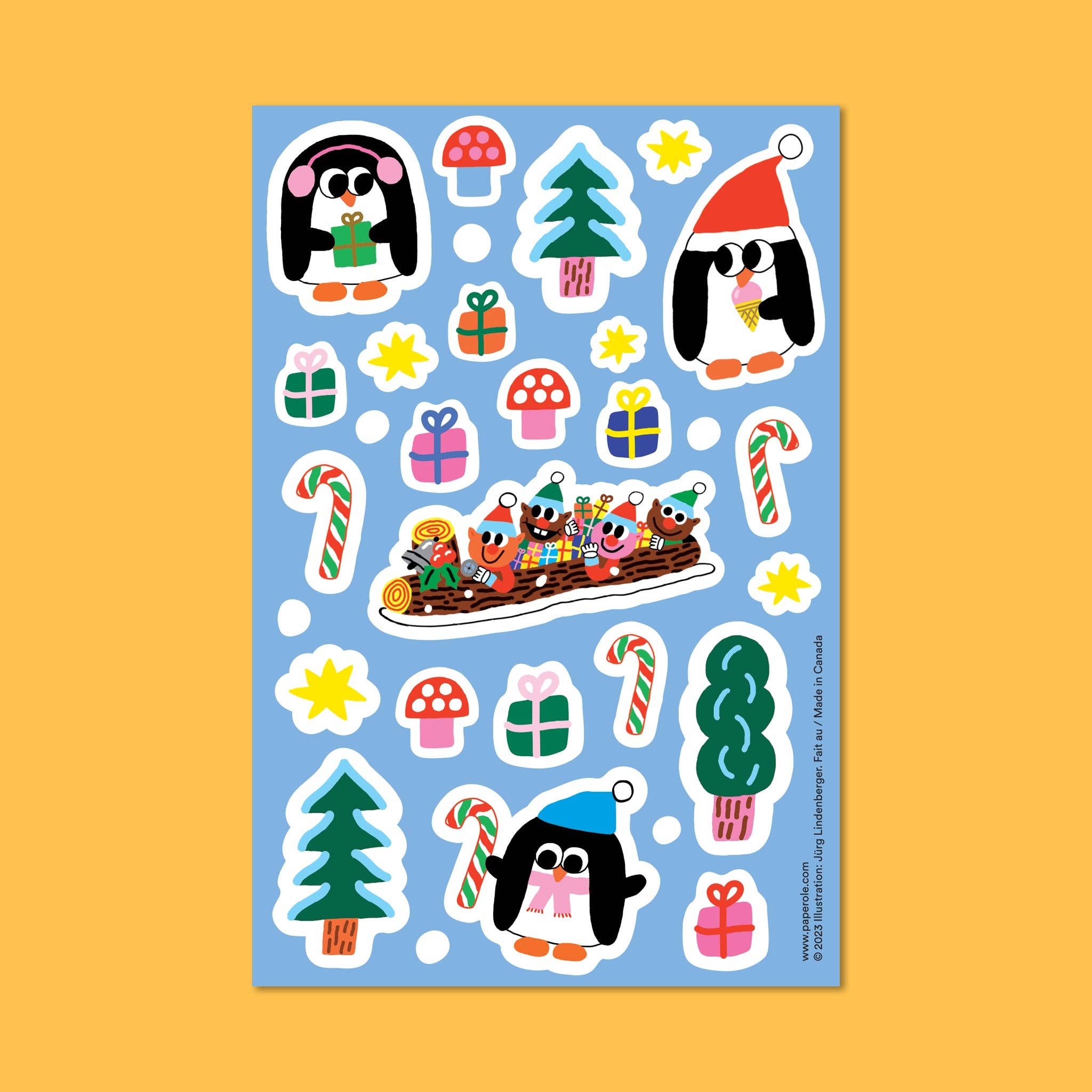 HOLIDAY PENGUINS – Sticker Sheet