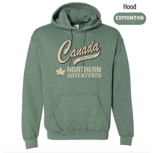 Edmonton Adult hoodie Green Heather - Canada Brand hoodie
