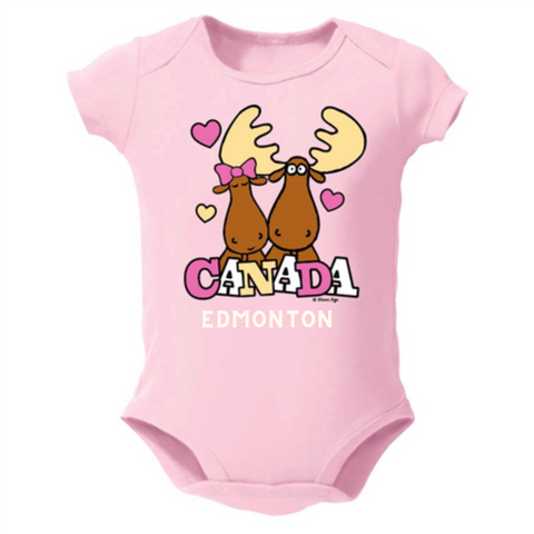 Edmonton Onesie Pink - Love Moose